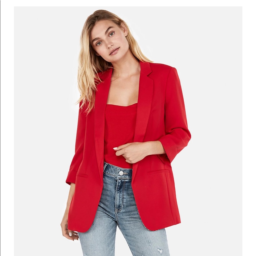 Rolled Sleeve Boyfriend Blazer